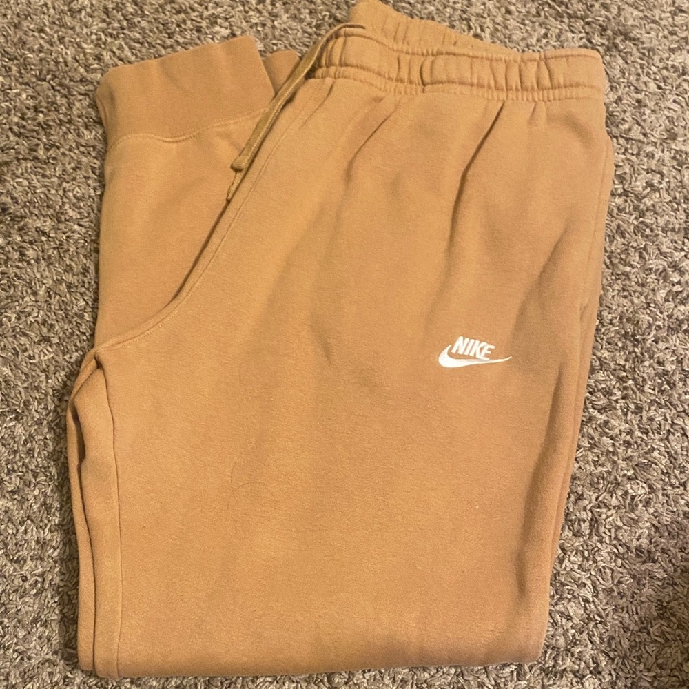Nike Mens Caramel Tan Fleece Joggers